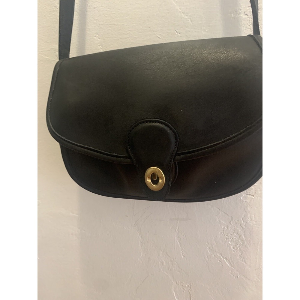 Vintage Coach 9954 Black Leather Prairie Bag Crossbody Shoulder Bag 4 collector